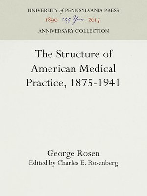 cover image of The Structure of American Medical Practice, 1875-1941